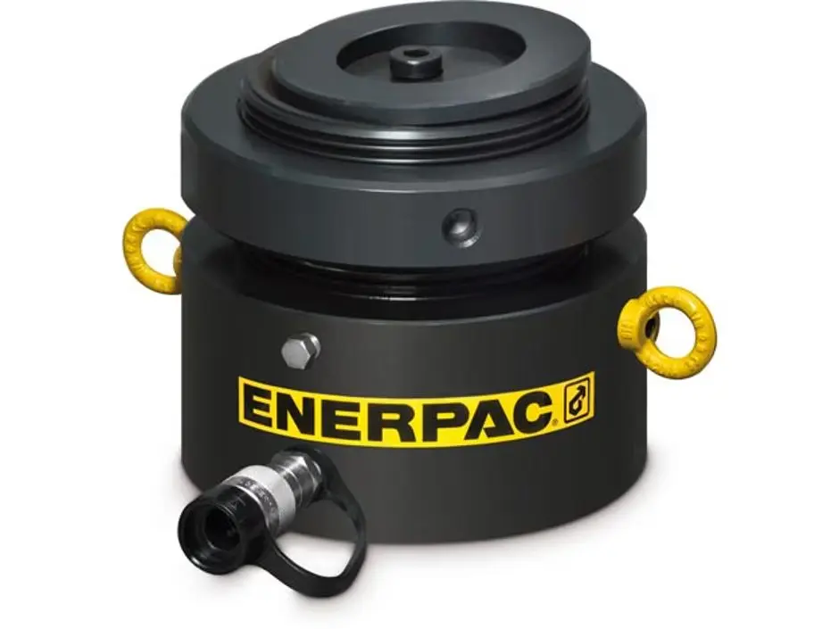 Lpl1602, 179 ton capacity, 1.77 in stroke, low height, lock nut hydraulic cylinder